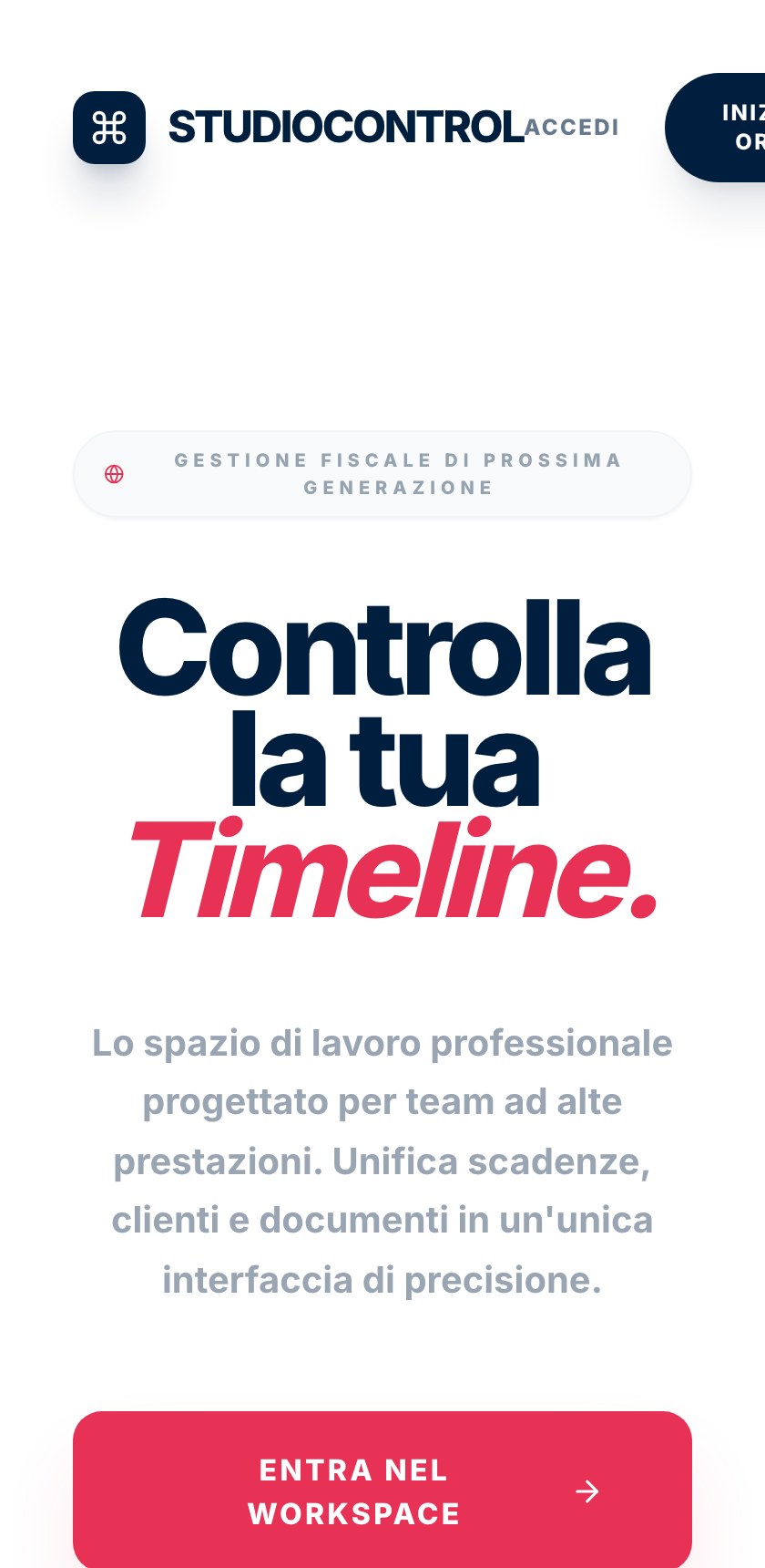 Anteprima del sito StudioControl